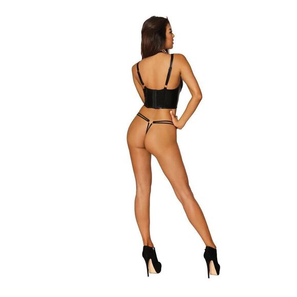 🦋B2G1🦋DREAMGIRL After Dark Faux Leather 2Pc Bustier & G-String Set | X-LARGE | - Picture 4 of 6